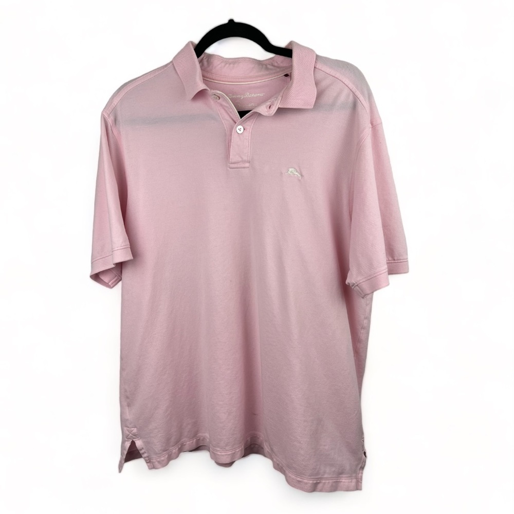 Tommy Bahama Men’s Light Pink Short Sleeve Polo‎ Size Large
